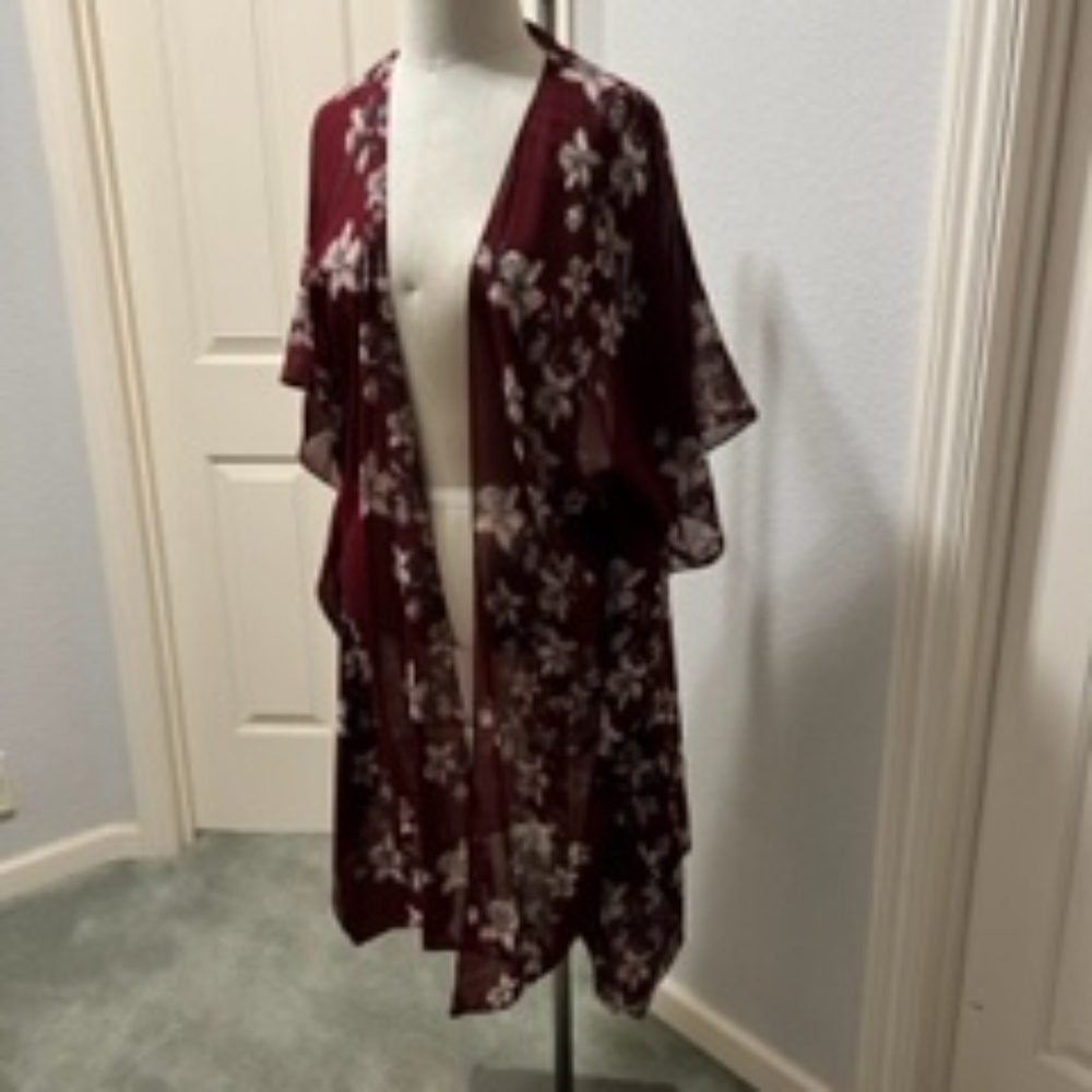 Kimono Shawl Printed sheer